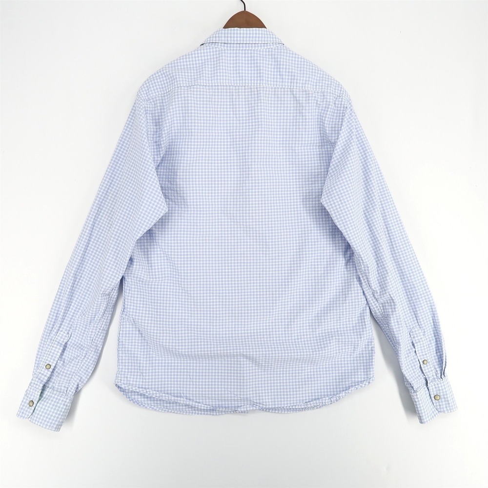 Scotch and Soda Shirt Mens XL Blue Plaid Long Sleeve Roll Tab Cotton Flip Cuff - Picture 2 of 16